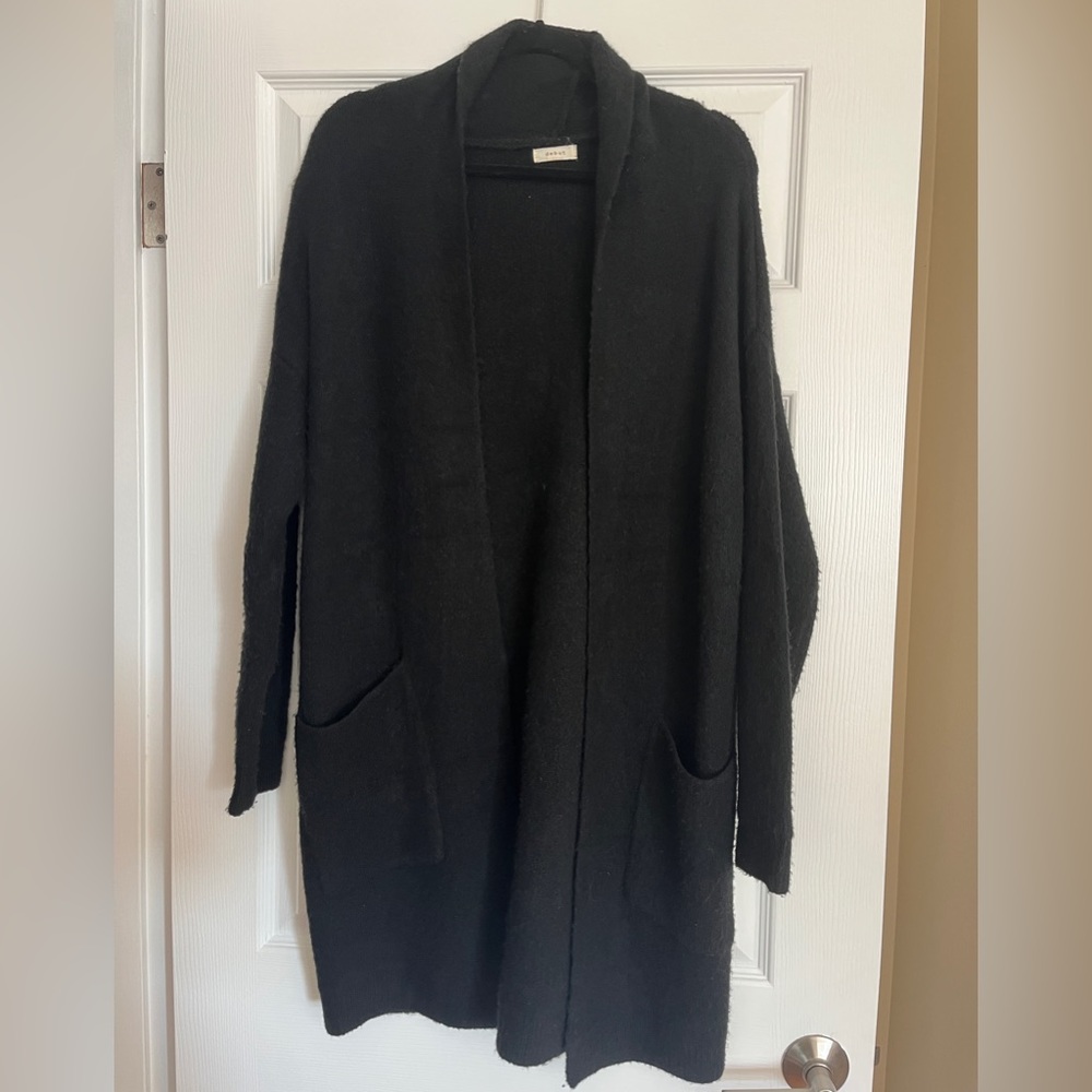 Black soft cardigan. Size small